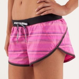 ☀️Lululemon Run: Roll Down Short in Elevation Stripe Pow Pink